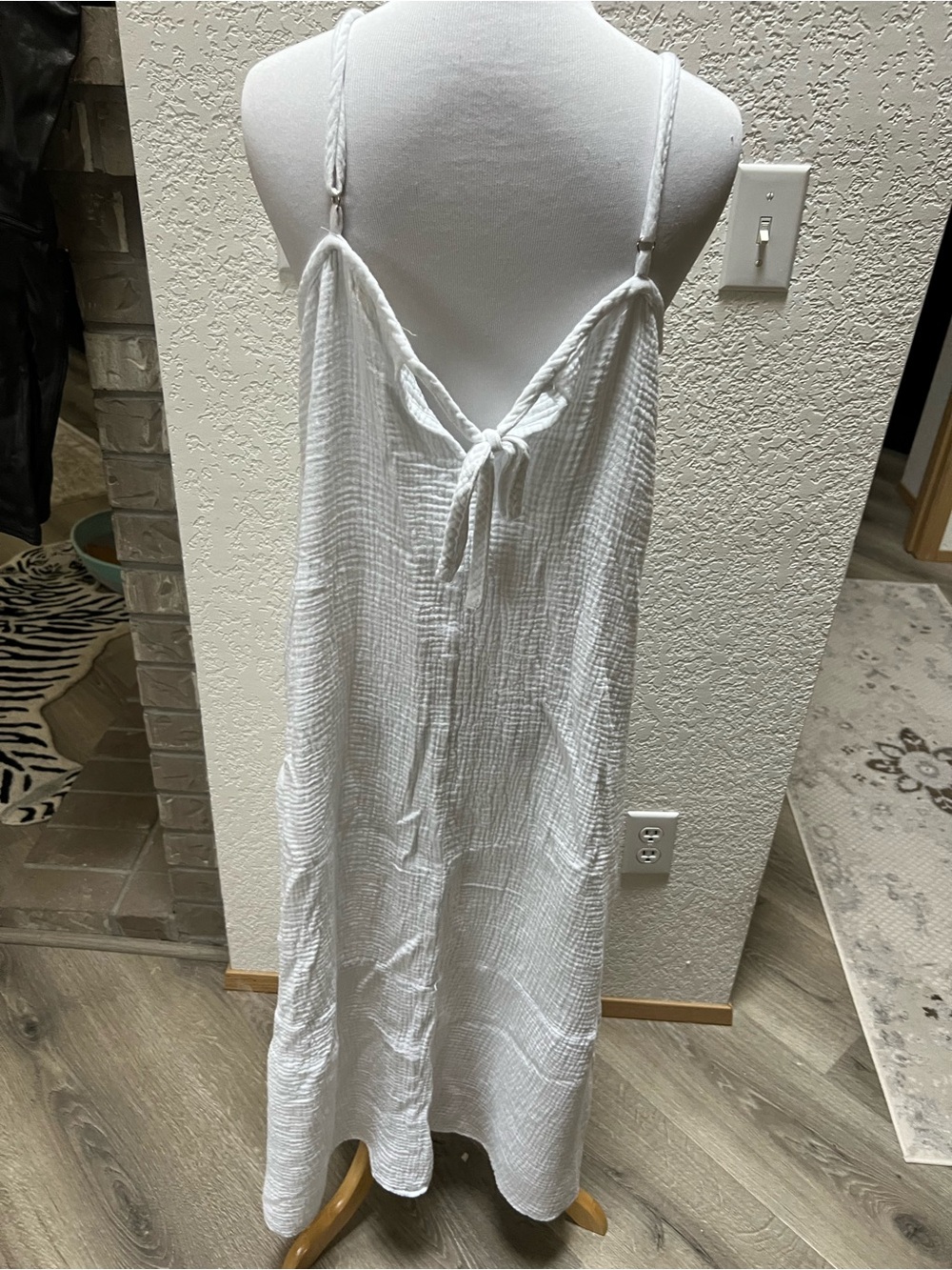 4Our Dreamers 100% Cotton Gauze Maxi Dress Women Large Tiered - Picture 4 of 8